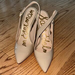 Sam Edelman Women's Nude Pointed Slingback Heels